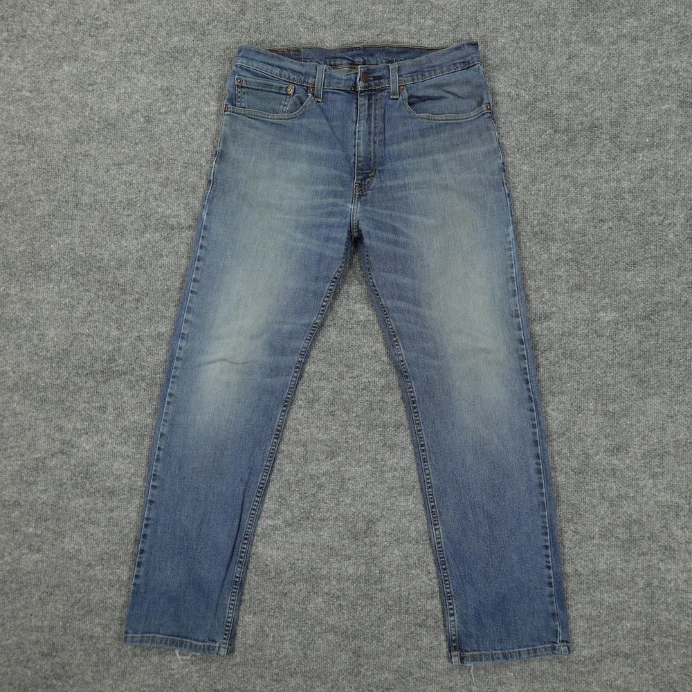 Levi's Jeans Mens 34x30 Blue Straight Leg Stretch Medium Wash Denim 5-Pocket
